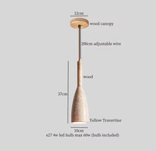 Cargar imagen en el visor de la galería, Drop Travertine Pendant
