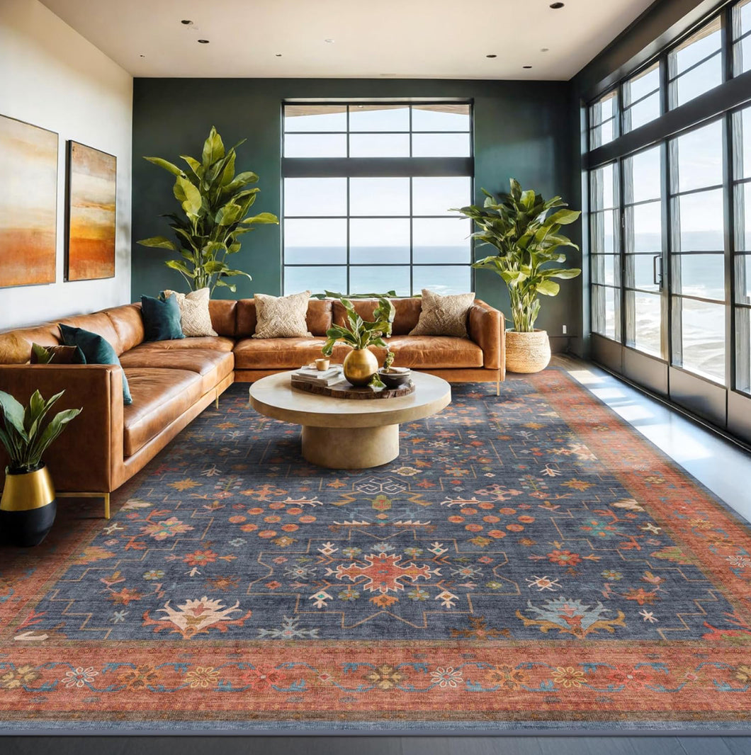 Terracotta Blue Rug