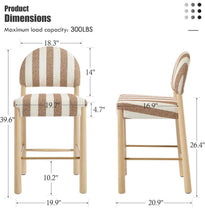 Cargar imagen en el visor de la galería, Striped Farmhouse Bar Stools
