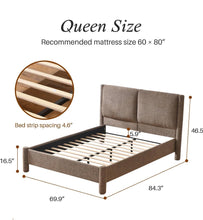 Cargar imagen en el visor de la galería, Brown Modern Queen Bed
