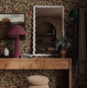 Burgundy Velvet Lamp