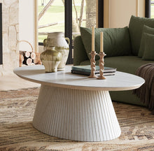 Cargar imagen en el visor de la galería, Oval Fluted Coffee Table
