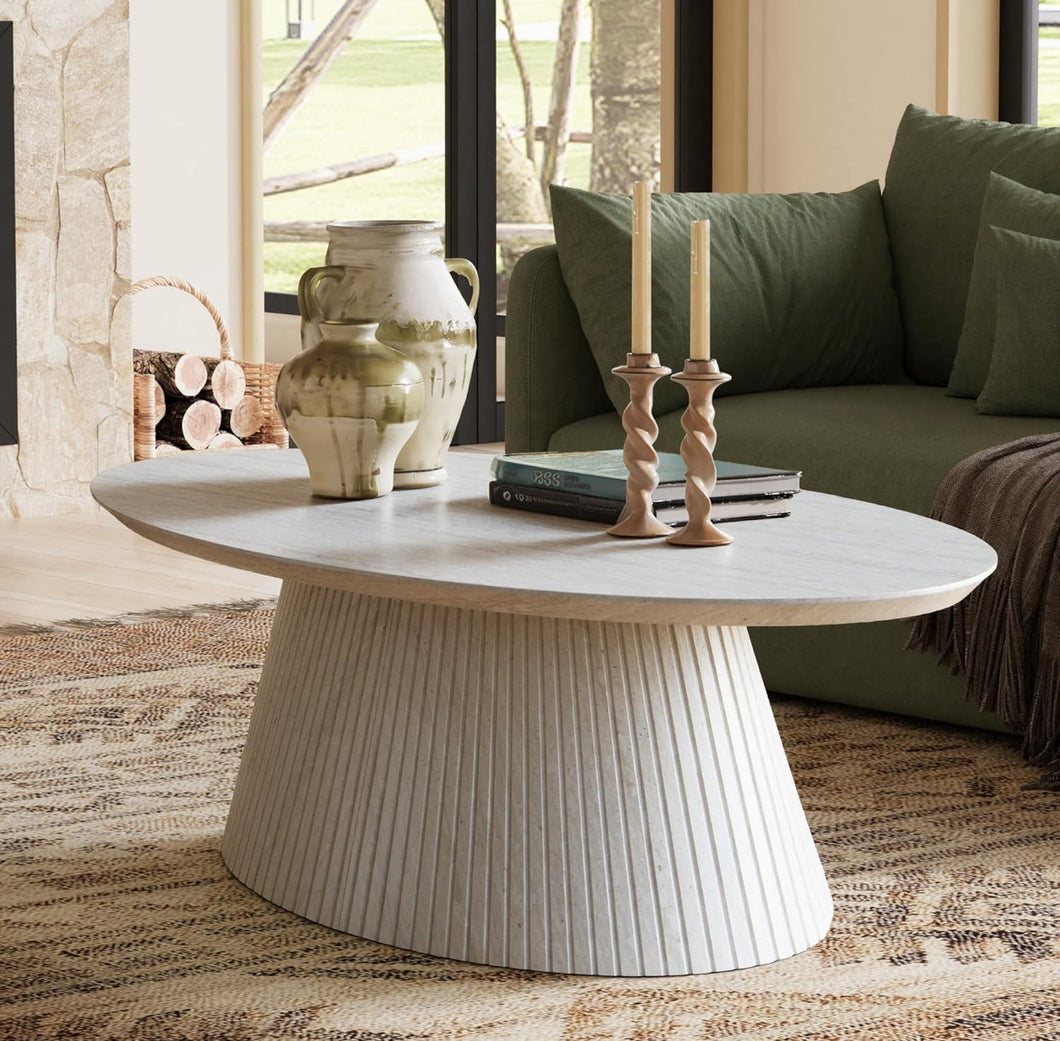 Oval Fluted Coffee Table