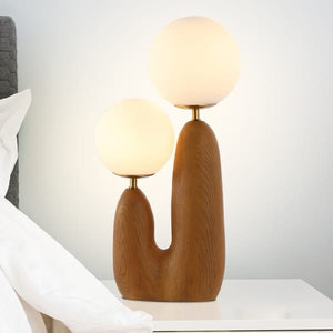 Wood Cactus Table Lamp