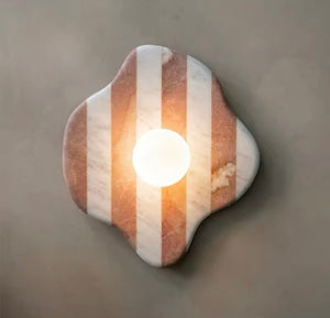 Rust Striped Marble Sconce