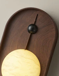 Marble and Wood Sconce