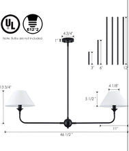 Cargar imagen en el visor de la galería, Linear Chandelier with Shade
