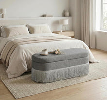 Cargar imagen en el visor de la galería, Finge Grey Storage Bench
