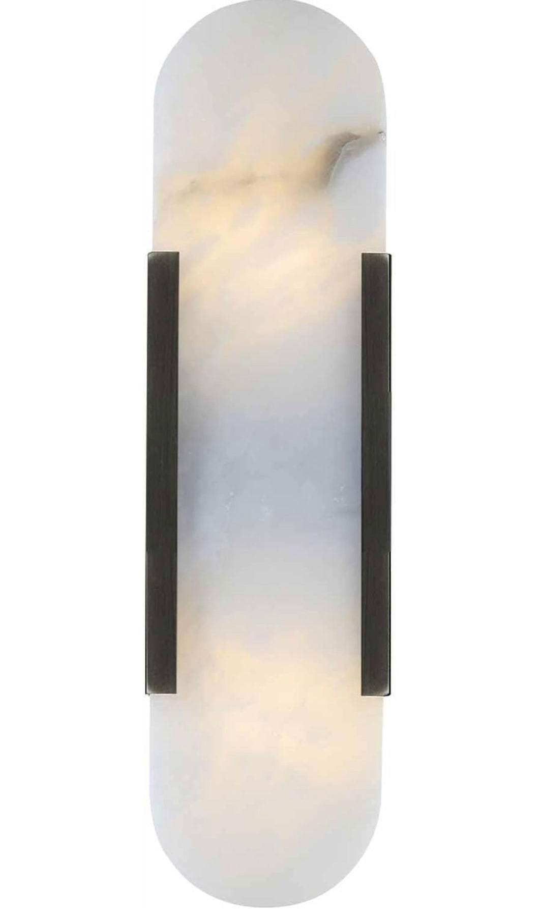 Oval Marble Sconce in Black