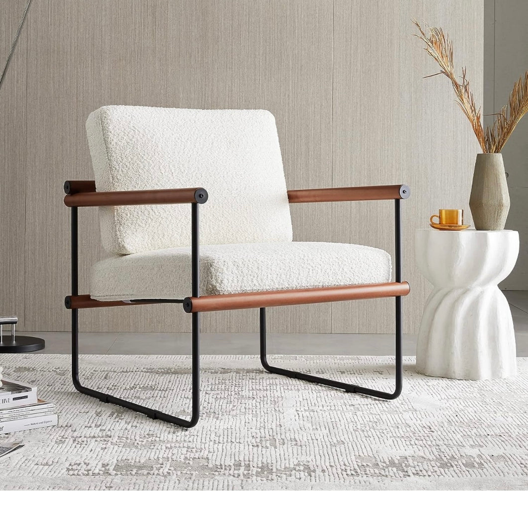 Modern Boucle Accent Chair