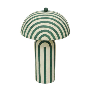 Striped Papier Mache Lamp