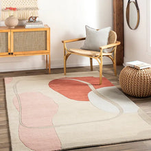Cargar imagen en el visor de la galería, Pink Red Abstrac Rug

