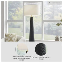 Cargar imagen en el visor de la galería, Black Textured Floor Lamp
