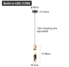 Cargar imagen en el visor de la galería, Linear Marble Pendant Light
