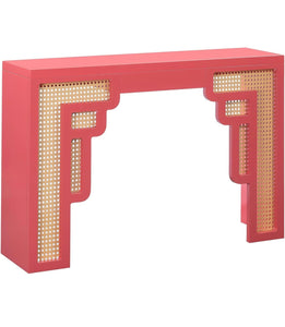 The Cane Console in Coral
