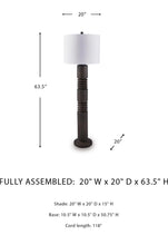 Cargar imagen en el visor de la galería, Black Driftwood Floor Lamp
