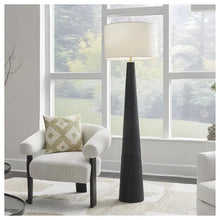 Cargar imagen en el visor de la galería, Black Textured Floor Lamp
