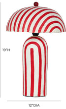 Cargar imagen en el visor de la galería, Striped Papier Mache Lamp
