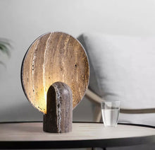 Cargar imagen en el visor de la galería, Round Marble Table Lamp
