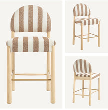 Cargar imagen en el visor de la galería, Striped Farmhouse Bar Stools
