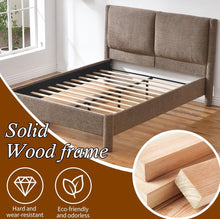 Cargar imagen en el visor de la galería, Brown Modern Queen Bed
