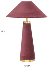Cargar imagen en el visor de la galería, Burgundy Velvet Lamp
