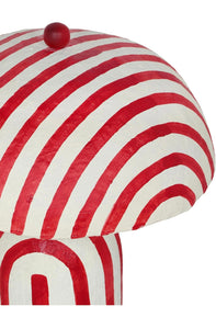 Striped Papier Mache Lamp