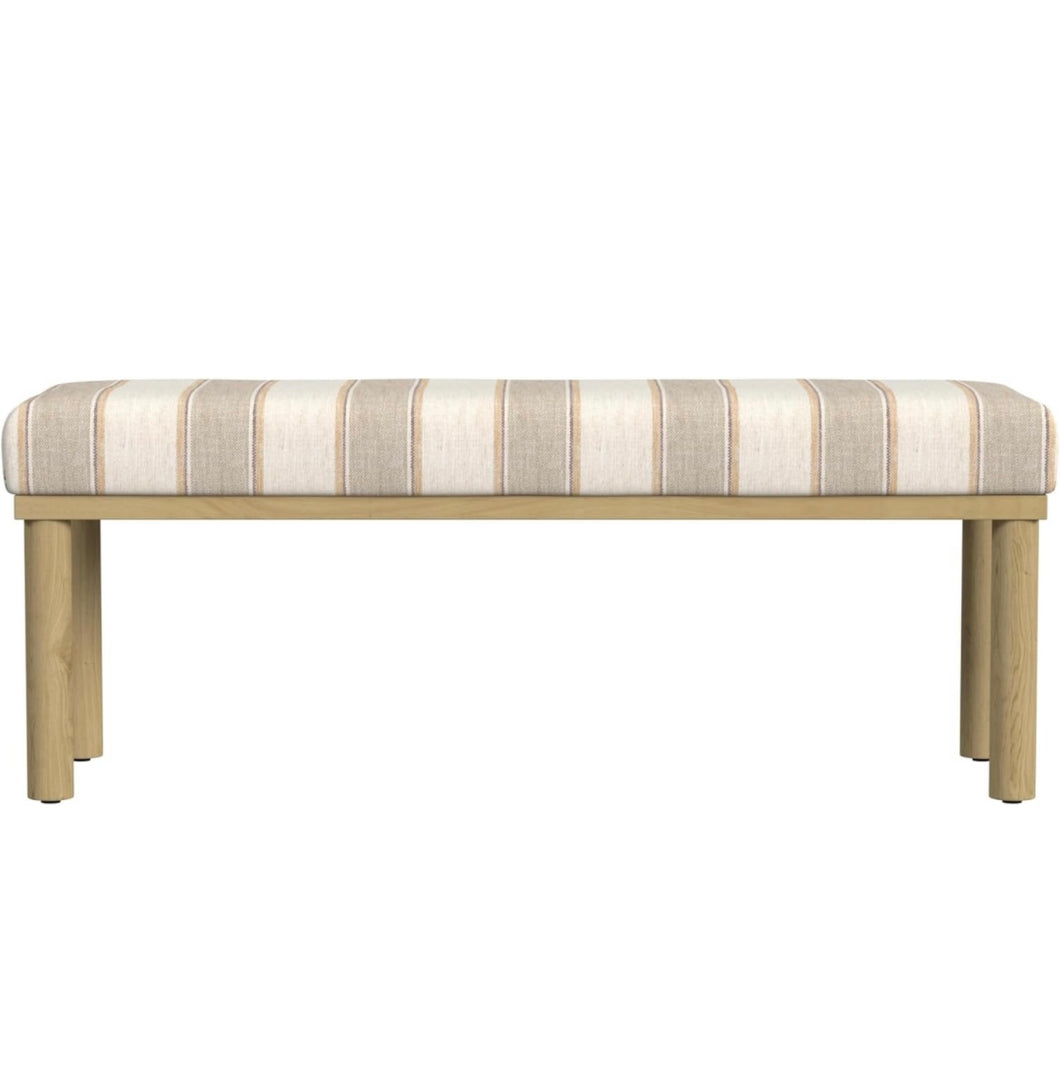 Striped Farmhouse Bench