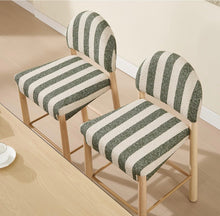 Cargar imagen en el visor de la galería, Striped Farmhouse Bar Stools in Green

