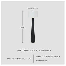 Cargar imagen en el visor de la galería, Black Textured Floor Lamp
