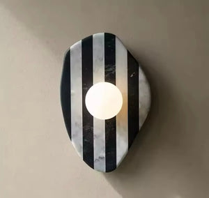 Black and White Marble Sconce