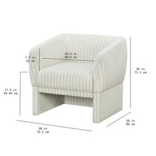 Cargar imagen en el visor de la galería, Beige Striped Linen Chair
