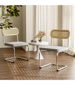 Grey Cane Chair Set