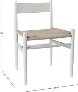 White Woven Dinning Chairs