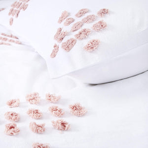 Textured Duvet Set in Pink
