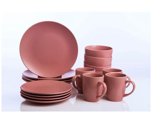 Dark Pink Dinnerware Set