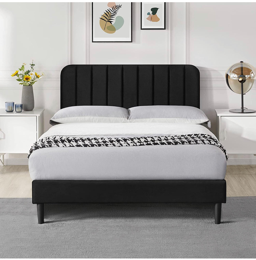 Black Velvet Bed