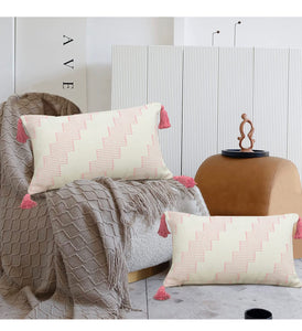 Pink Zig Zag Lumbar Pillows