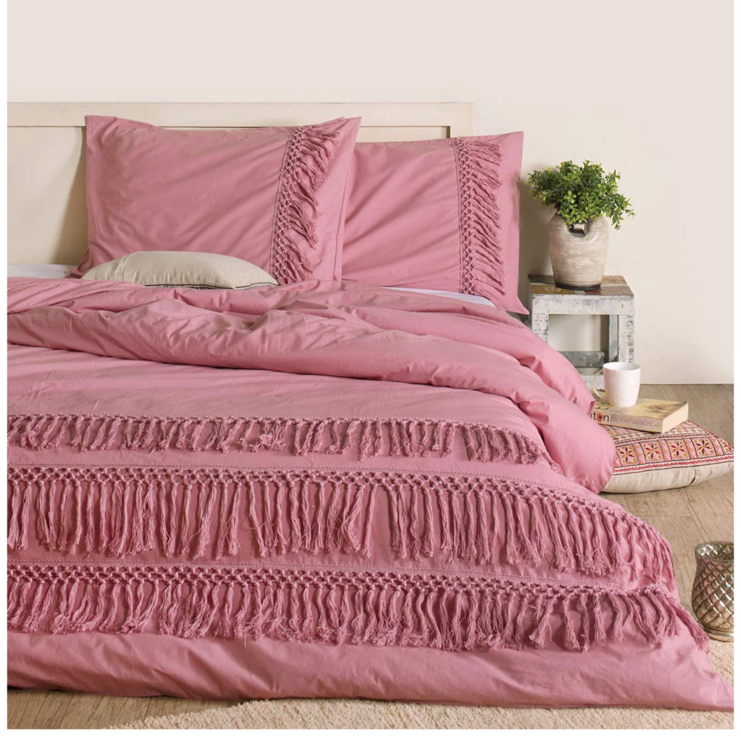 Pink Cotton Duvet Set