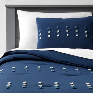 Pom Blue Comforter