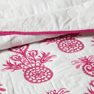 Pink Embroidered Quilt