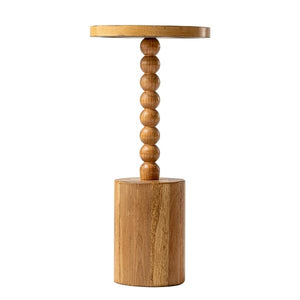 Pedestal Natural Side Table