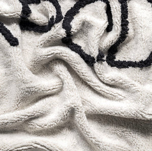 Alphabet Cotton Rug in White