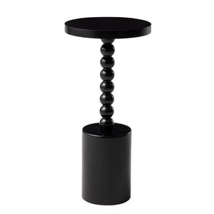 Pedestal Black Side Table