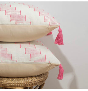 Pink Zig Zag Lumbar Pillows