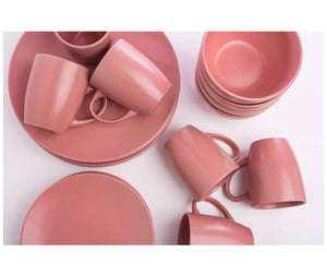 Dark Pink Dinnerware Set