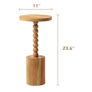 Pedestal Natural Side Table