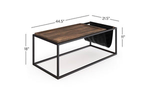 Coffee Table with Leather Storage