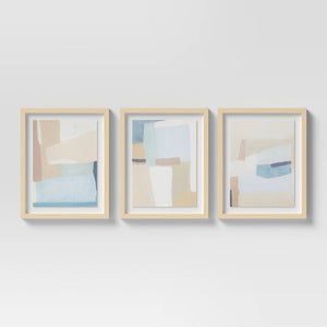 3 Abstract Under Glass Wall Art
