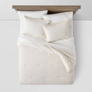 Tassel Border Comforter Set Off White